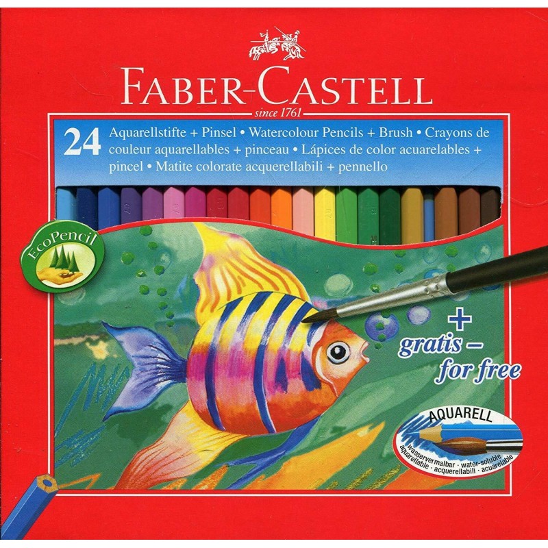 Lapices de Colores 24 Acuarelables FABER-CASTELL