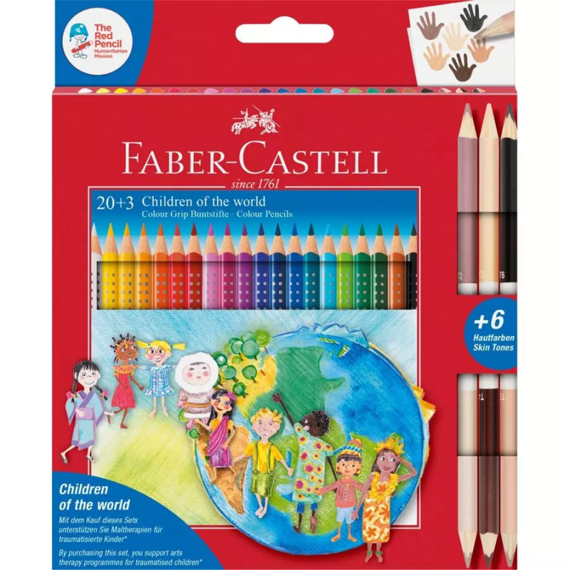 Caja 12 Lápices de Color con Grip Faber Castell